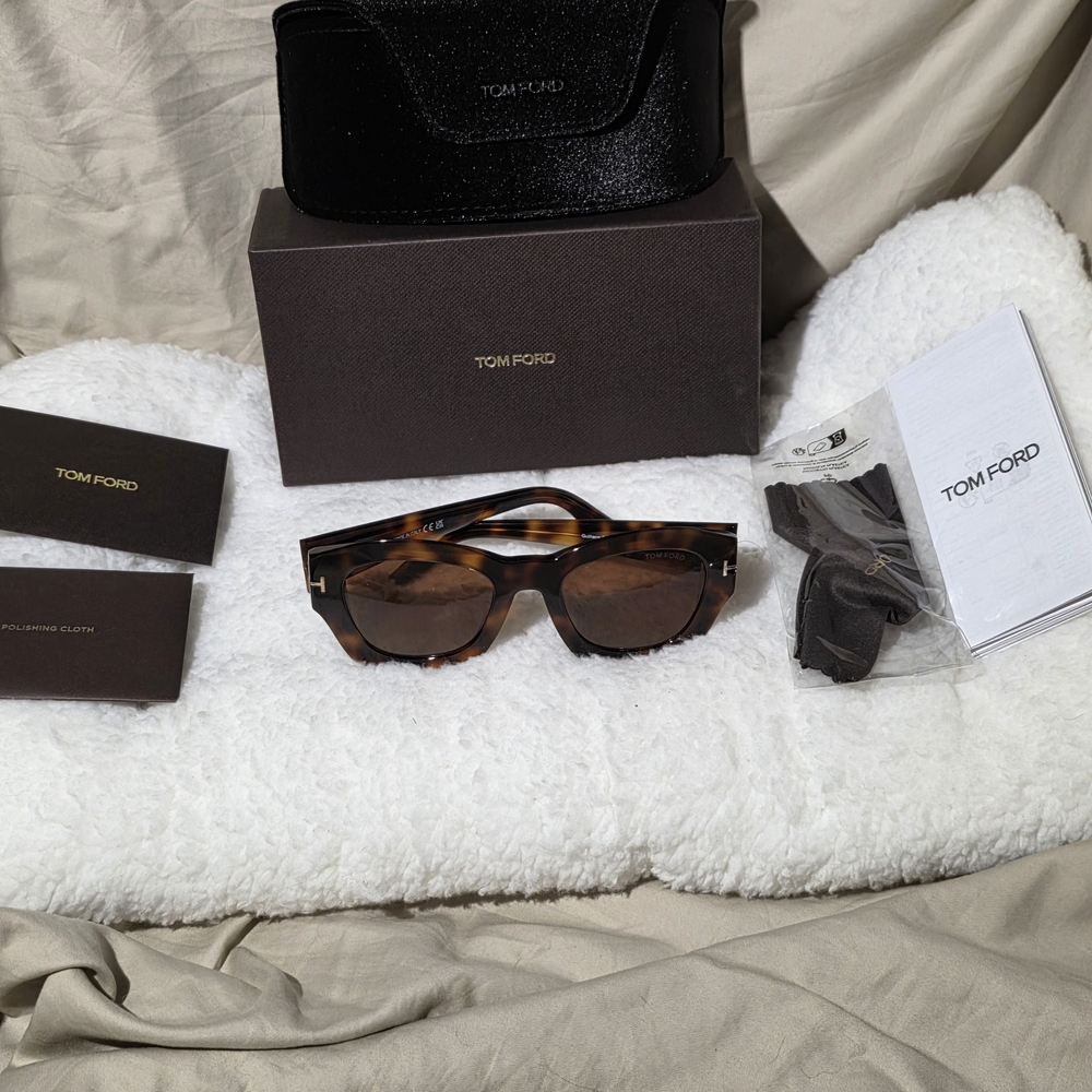 Tom Ford Tortoiseshell Sunglasses with Brown Lenses